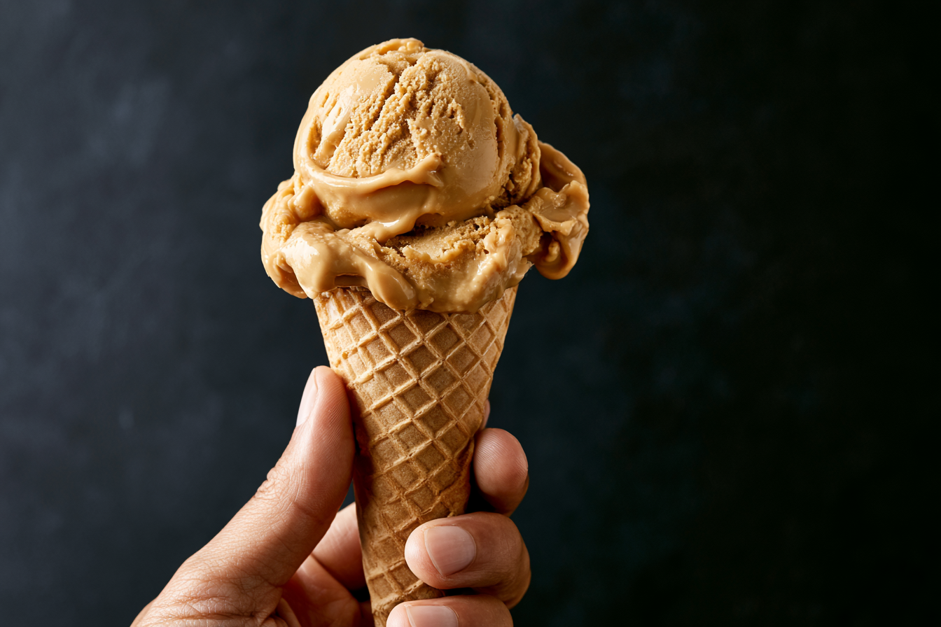 Dulce de Leche Ice Cream Cone